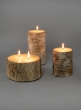 3 x 4in Birch Bark Pillar Candle