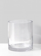 3½ x 4in Clear Glass Cylinder Vase