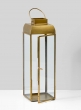 Alazhar Square Gold Lantern, 9 ½in H