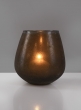 5 1/2in Mesopotamia Bronze Balloon Glass Votive Holder