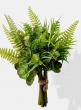 mixed echeveria and fern faux succulent bouquet