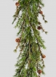 5ft Cypress Garland With Pine Cones