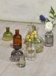 Amber Medicine Bottle Bud Vase, Set of 6