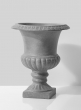 grey fiberglass classic urn