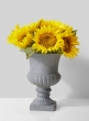 classic urn with sunflower arrangement