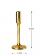 Alsace Shiny Gold Candlestick, 8 ½in