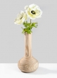 12in Paulownia Wood Bottle Vase, Set of 2