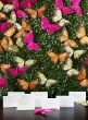 boxwood butterflies escort card table backdrop idea