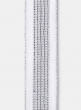 Silver Lurex Trim White Dupioni Ribbon