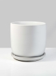 6in Marble Aeon Ceramic Pot & Saucer