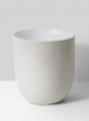 Crackled White Ceramic Vase, 8in