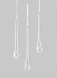 9in Swirl Glass Icicle, Set of 3