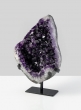 natural amethyst stone on a stand for home decor display decor