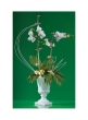 white orchid in urn Christmas holiday decor