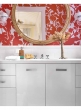 Lindsey Lane Design House Beautiful magazine bathroom makeover with raffia palm tree