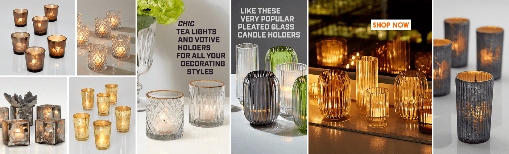 Pleated Glass Votives